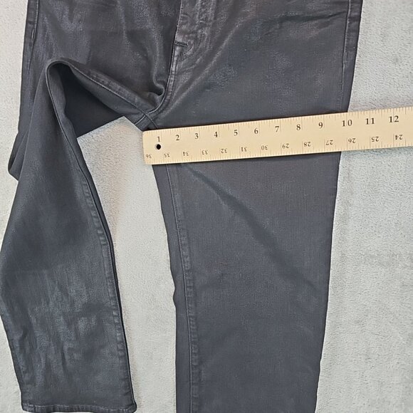 Hudson Jeans Womens Size 27 Waxed Black Noa High Rise Straight Crop Stretch - Picture 11 of 12